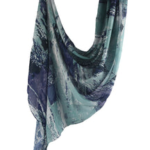 WJ001  Printed Tie-Dye Polyester Long Hijab