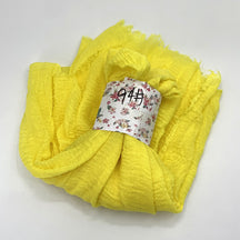 WJ01  Plain Seersucker Crinkle Fringe Edge Large Hijab