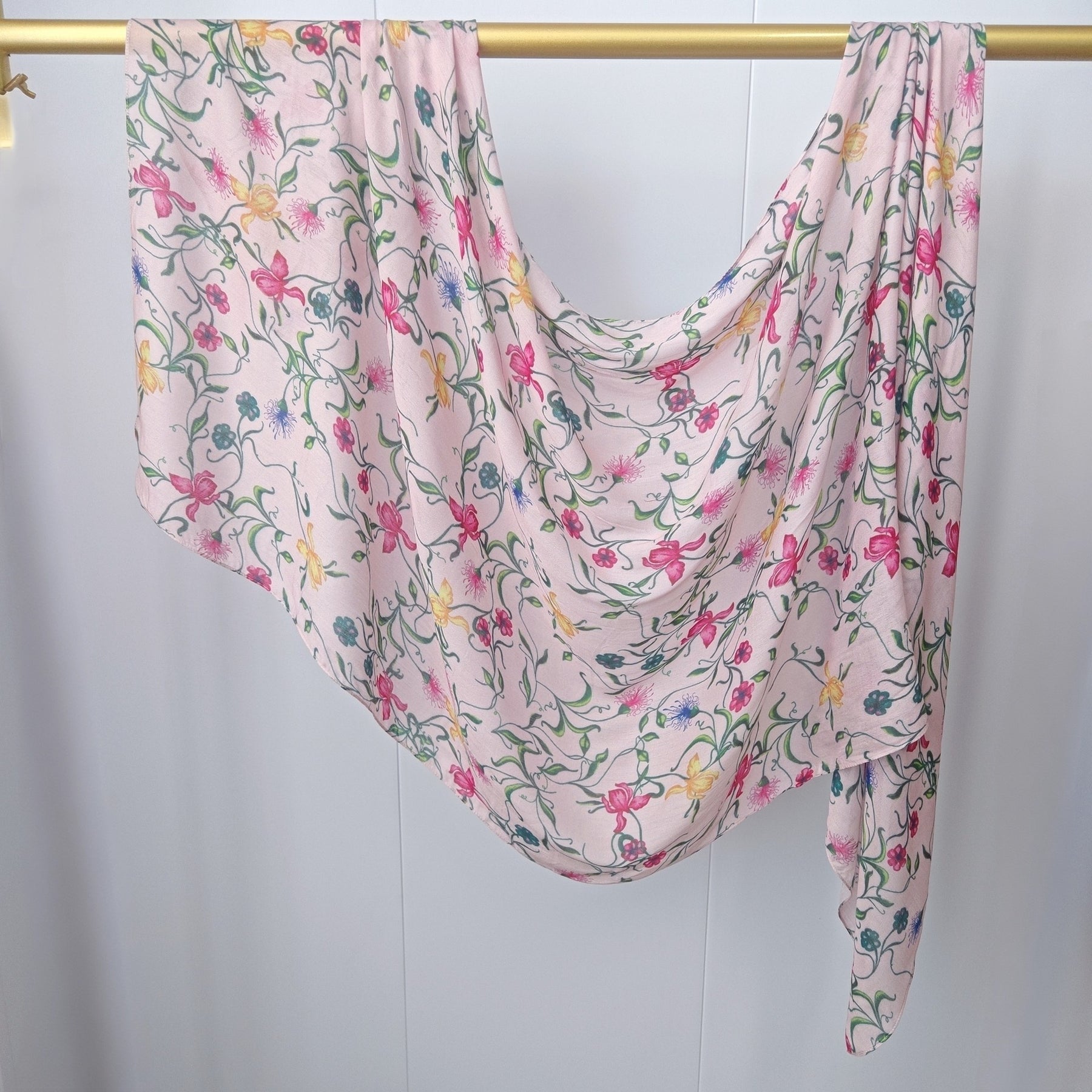 JB020  Fashion Single Stitch Printed Modal Hijab