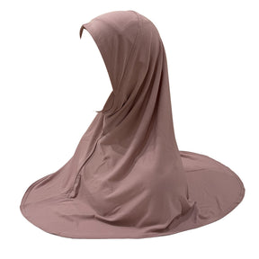 H302 High Fabric Slim The Face Instant Hijab 8-18 Years Old  Size M