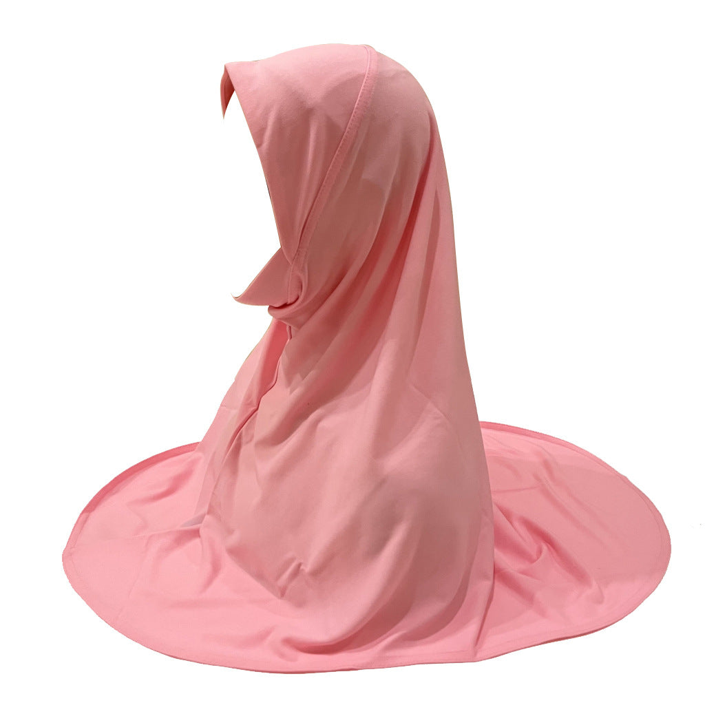 H302 High Fabric Slim The Face Instant Hijab 8-18 Years Old  Size M