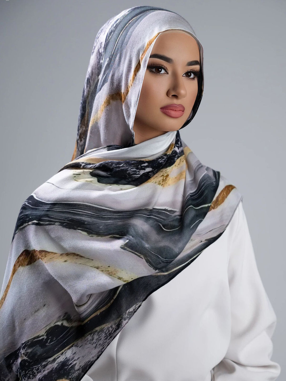 SS012  Double-Sided Printed Modal Hijab
