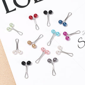 ZK104 Women's hijab pearl U-pins clip headscarf pins 12pcs/dozed