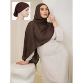 YZ235  Double stitch modal elastic scarf hat cap