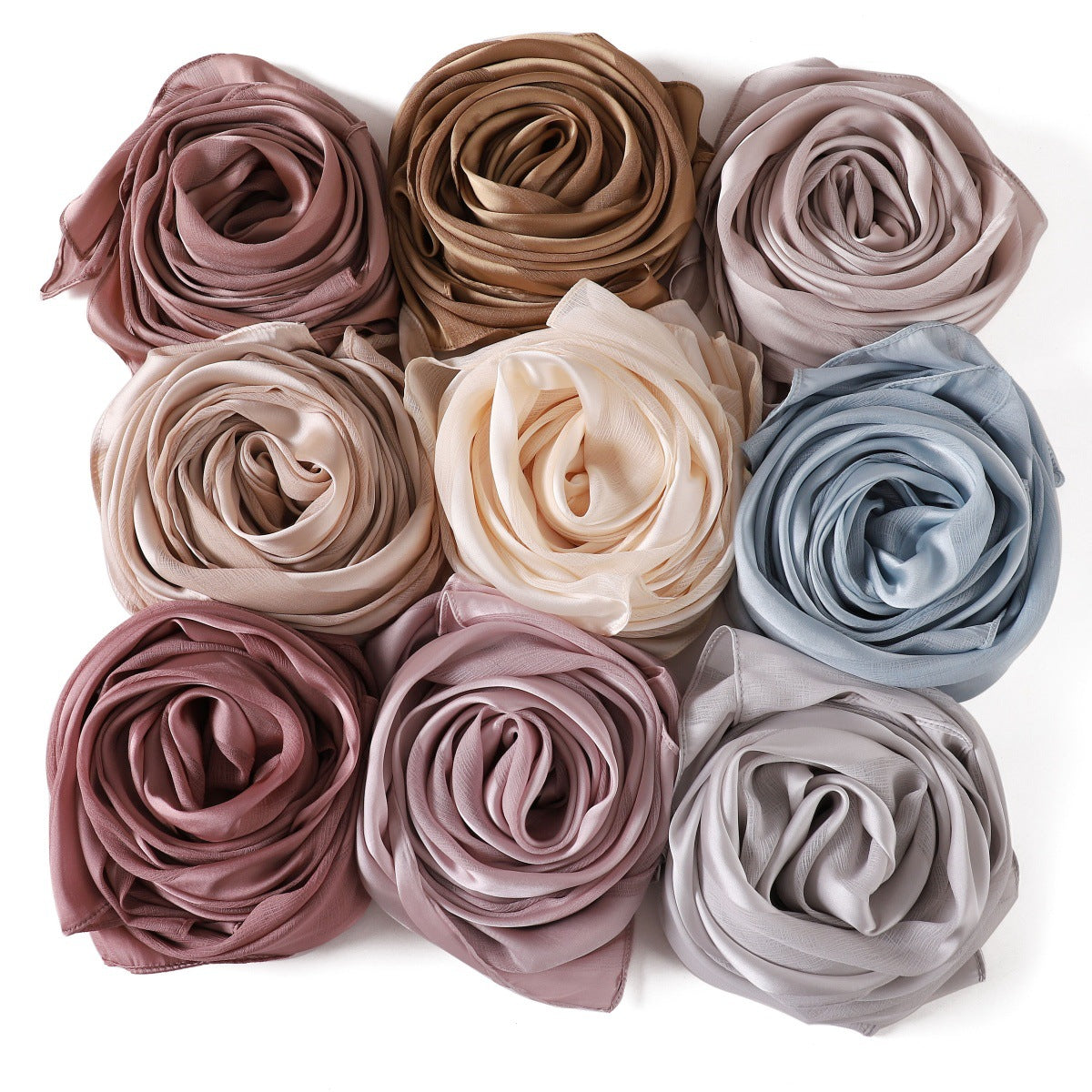 YZ291 Striped Satin Long Scarf Shawl