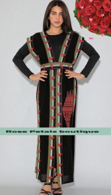 MY020  Palestinian print jacket long sleeveless