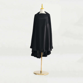 HJ912  Plain Polyester Ruffle Wide-Drape Hijab