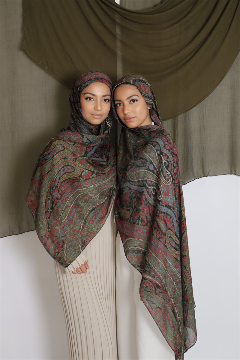 MY089 Ethnic style tudung print hijab/scarf polyester cotton