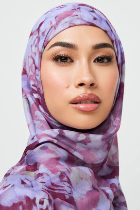 MY063  Hijab - Lavender Bloom  hijab  hijab/tudung  printed scarf  printed sacrf  printed hijab