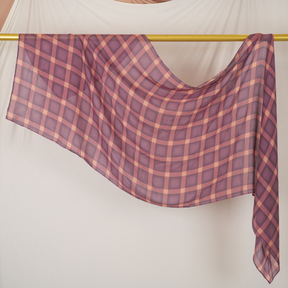 DL001  Modal printed hijab with square corners and rolled hem