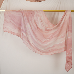 DL001  Modal printed hijab with square corners and rolled hem
