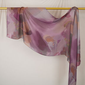 DL001  Modal printed hijab with square corners and rolled hem