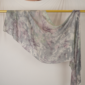 DL001  Modal printed hijab with square corners and rolled hem