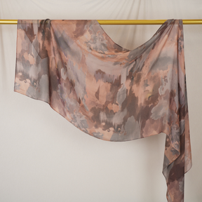 DL001  Modal printed hijab with square corners and rolled hem