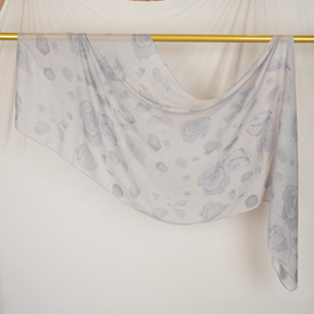 DL001  Modal printed hijab with square corners and rolled hem