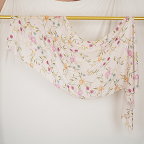 DL001  Modal printed hijab with square corners and rolled hem