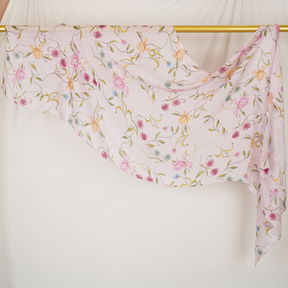 DL001  Modal printed hijab with square corners and rolled hem