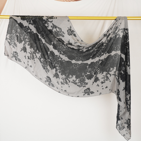 DL001  Modal printed hijab with square corners and rolled hem