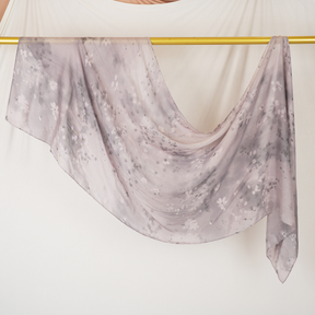 DL001  Modal printed hijab with square corners and rolled hem
