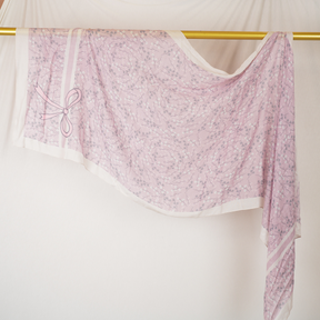 DL001  Modal printed hijab with square corners and rolled hem