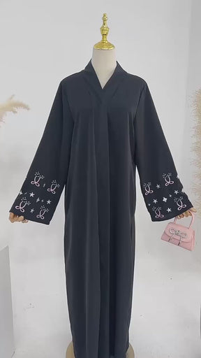 LR875  Dubai party exquisite embroidered dress Abaya