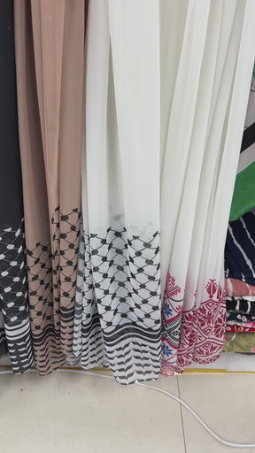 NEW02  HOT KUFFIYEH PRINTED HIJAB chiffon