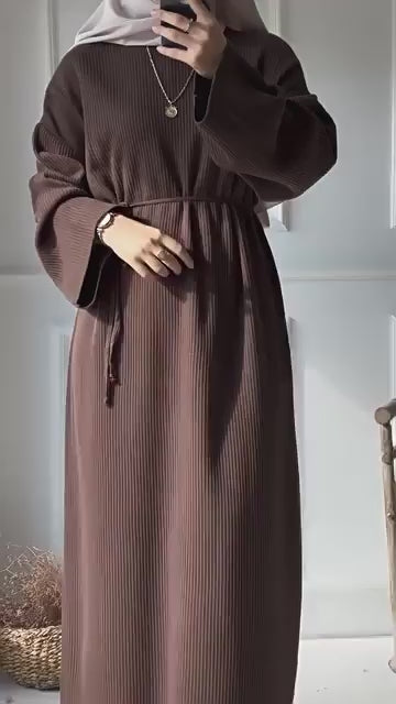 LR930  Autumn/Winter Thickened Jersey Loose Sweater Dress