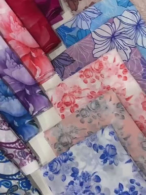 MSL333  New spring and summer pearl chiffon digital printing color scarf New spring and summer pearl chiffon digital printing color scarf