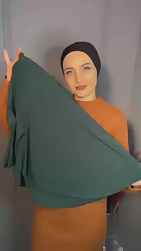 QD041  Plain Breathable High Elasticity Hijab Cap with Adjustable Strap and Button