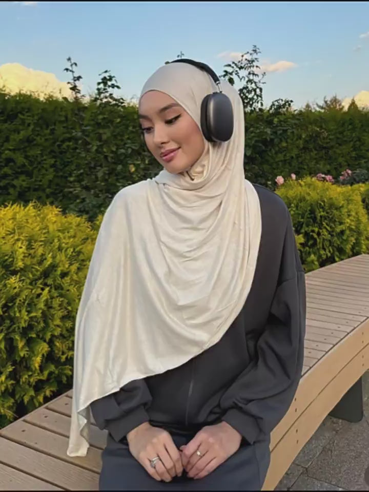 ND297  Mercerized cotton  jersey soft breathable scarf